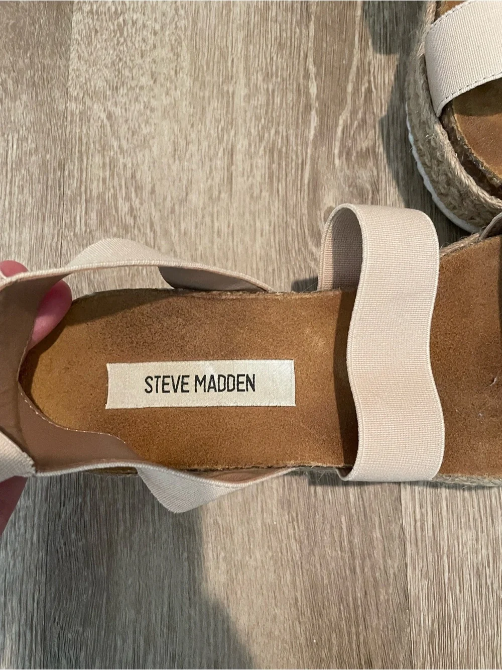Steve Madden Cream Multi-Strap Espadrille Sandals